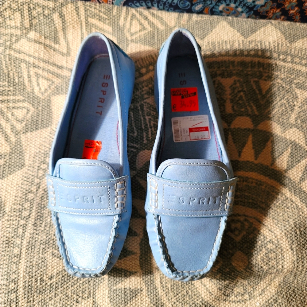 Baby blue esprit driving shoes